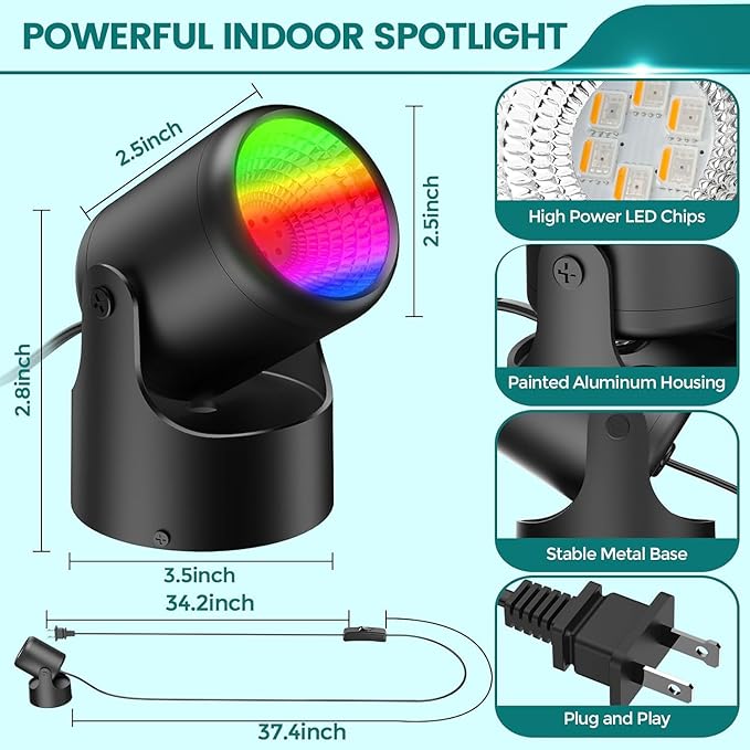 LED Spotlight 20W RGB Adjustable - Image 2