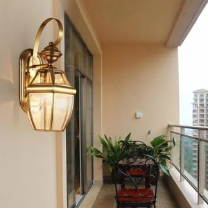 Garden Lantern Light Brass