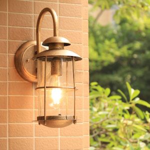 Garden Lantern Light Brass