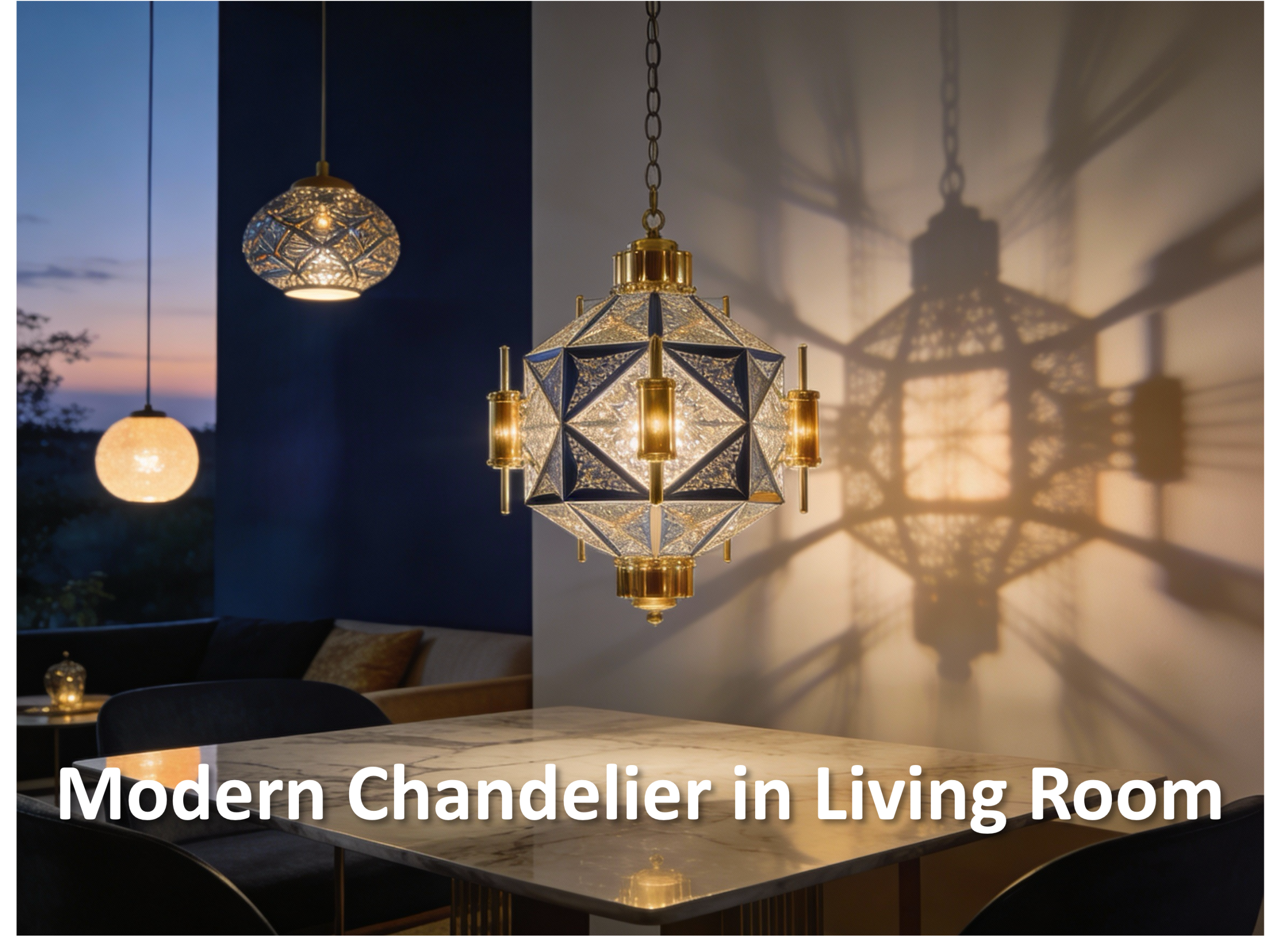 Modern Chandelier in Living Room