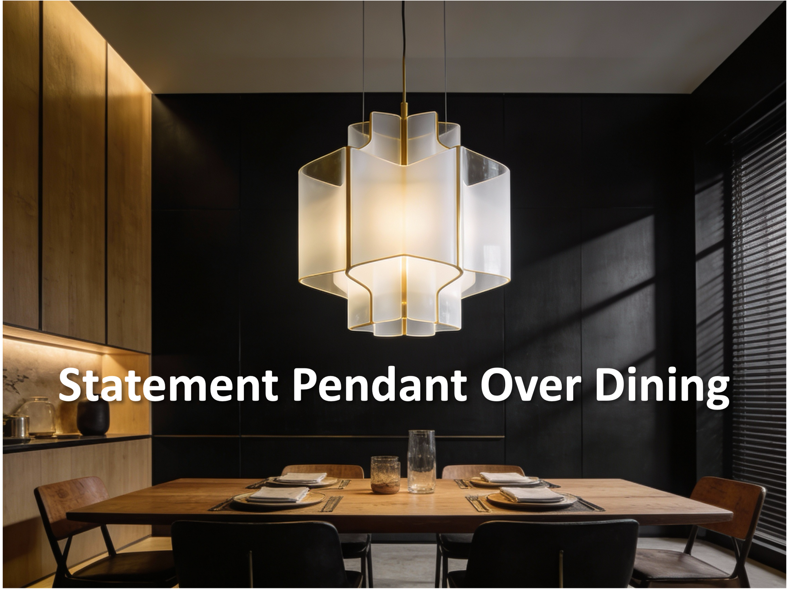 Statement Pendant Over Dining