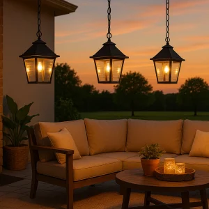 Industrial Lantern Pendant Black