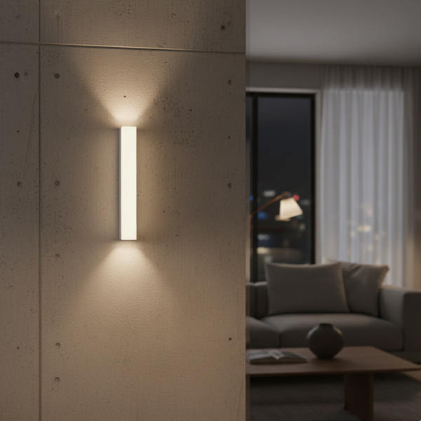 minimalist wall light white