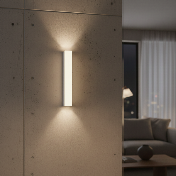 minimalist wall light white
