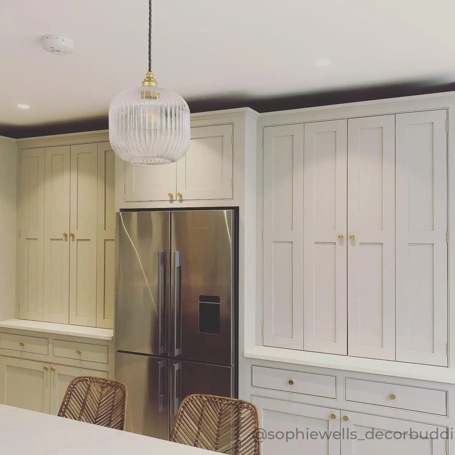 Ribbed Glass Pendant Clear