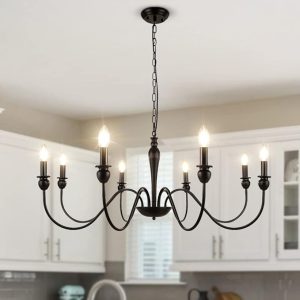 Rustic Iron Chandelier 8-Light