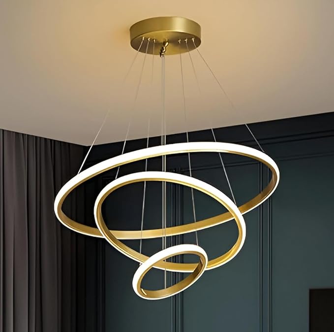 Spiral Arms Chandelier Gold