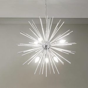 Sputnik Starburst Chandelier Chrome
