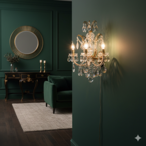 crystal wall light fixture