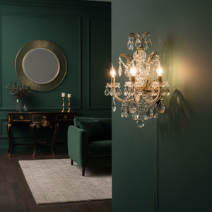 crystal wall light fixture
