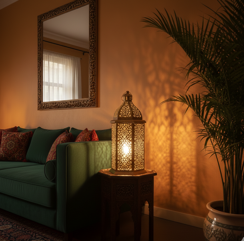 moroccan lantern light metal