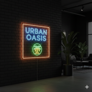 neon sign light logo design