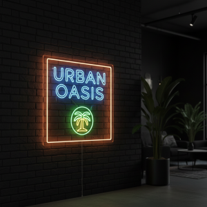 neon sign light logo design