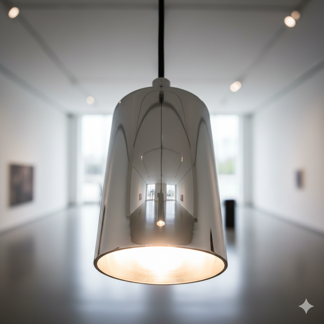 Pendant Track Light Large Chrome