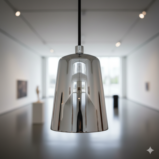 Pendant Track Light Large Chrome - Image 2