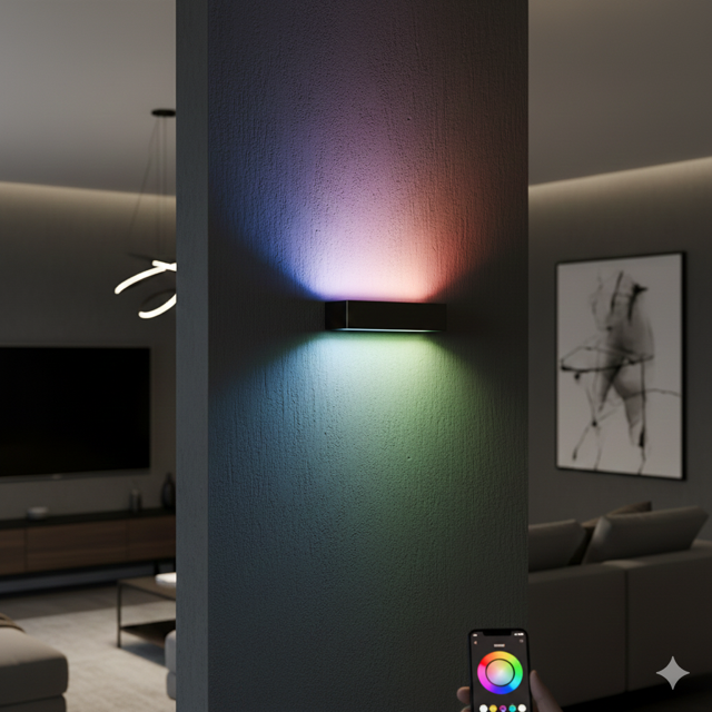 wall uplighter led rgb changing
