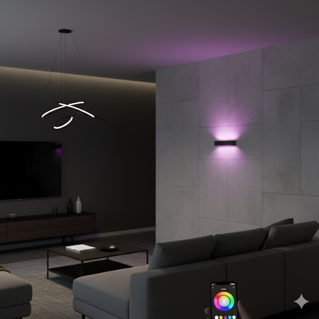 wall uplighter led rgb changing