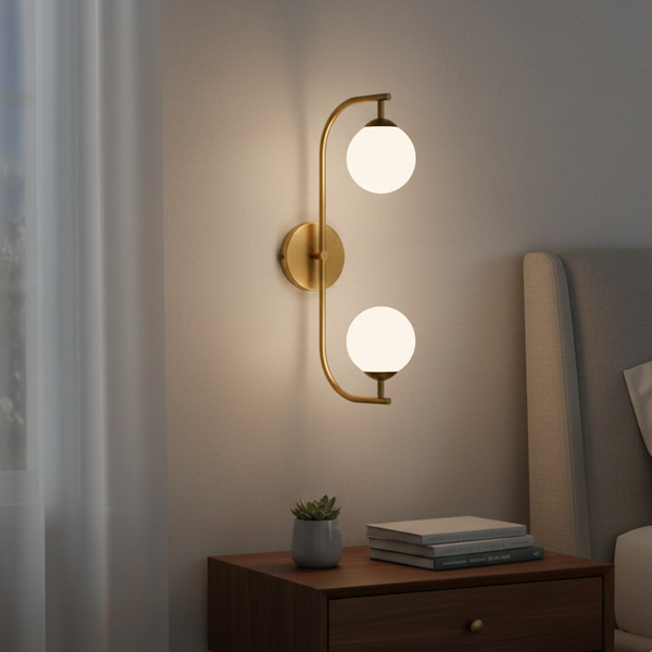elegant wall sconce brass