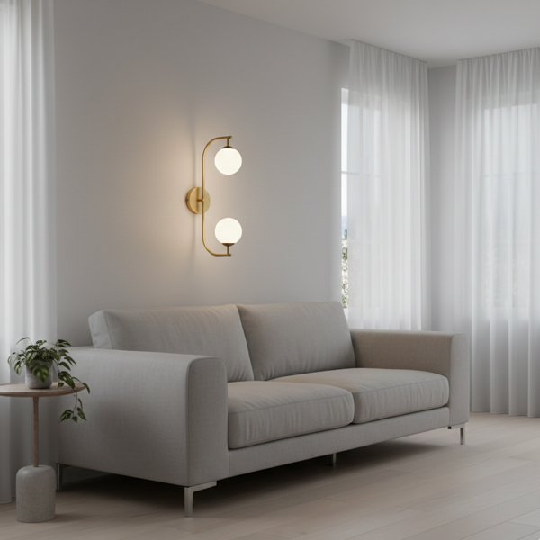 elegant wall sconce brass