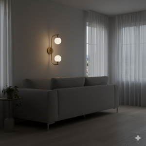 elegant wall sconce brass